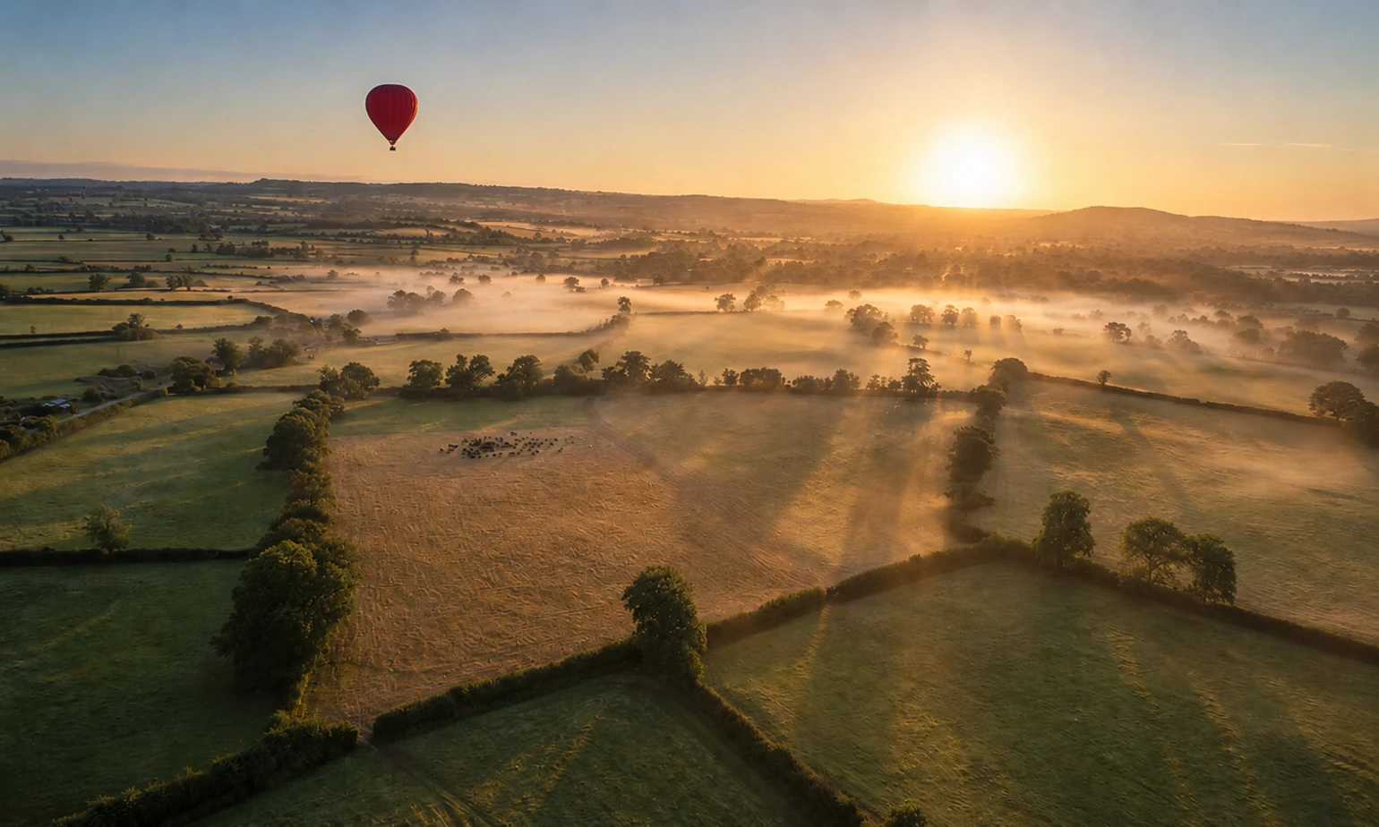 Hot air balloon flight in Gillingham, Dorset