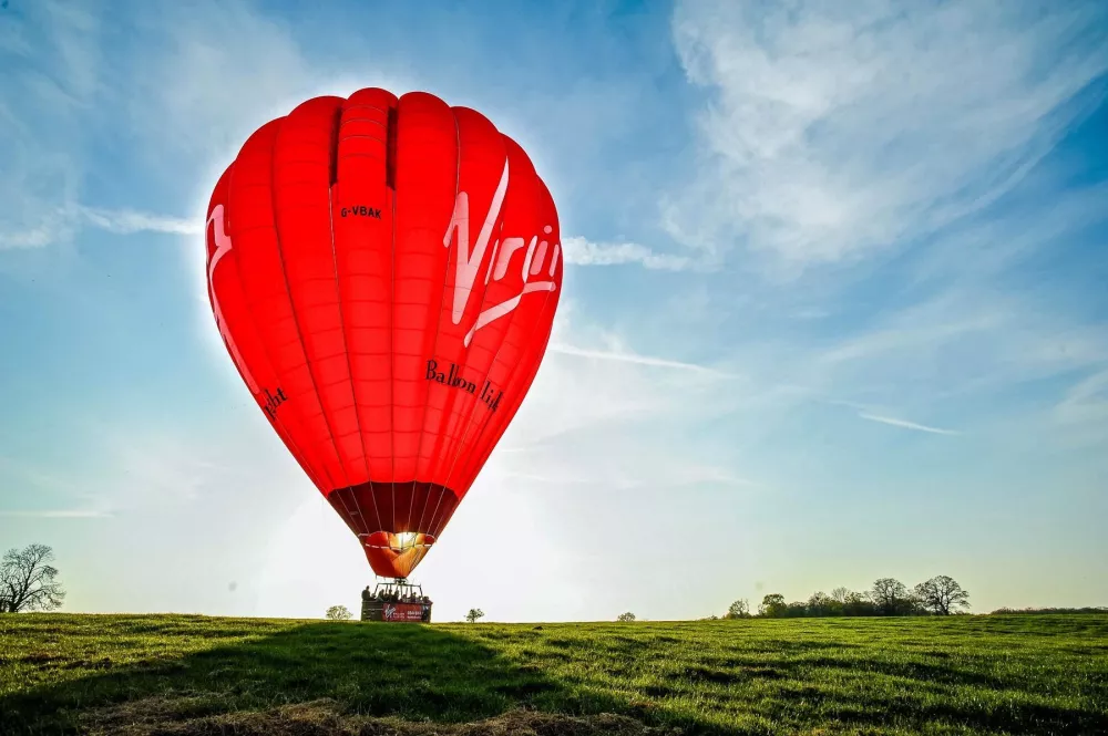 Hot air balloon at the Stowmarket launch site