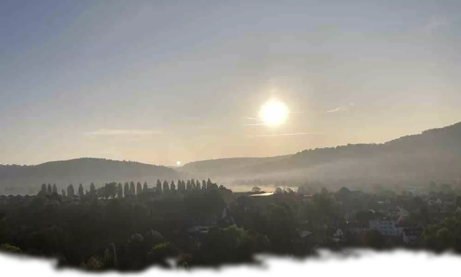 Hot air balloon flight over Abergavenny in Monmouthshire