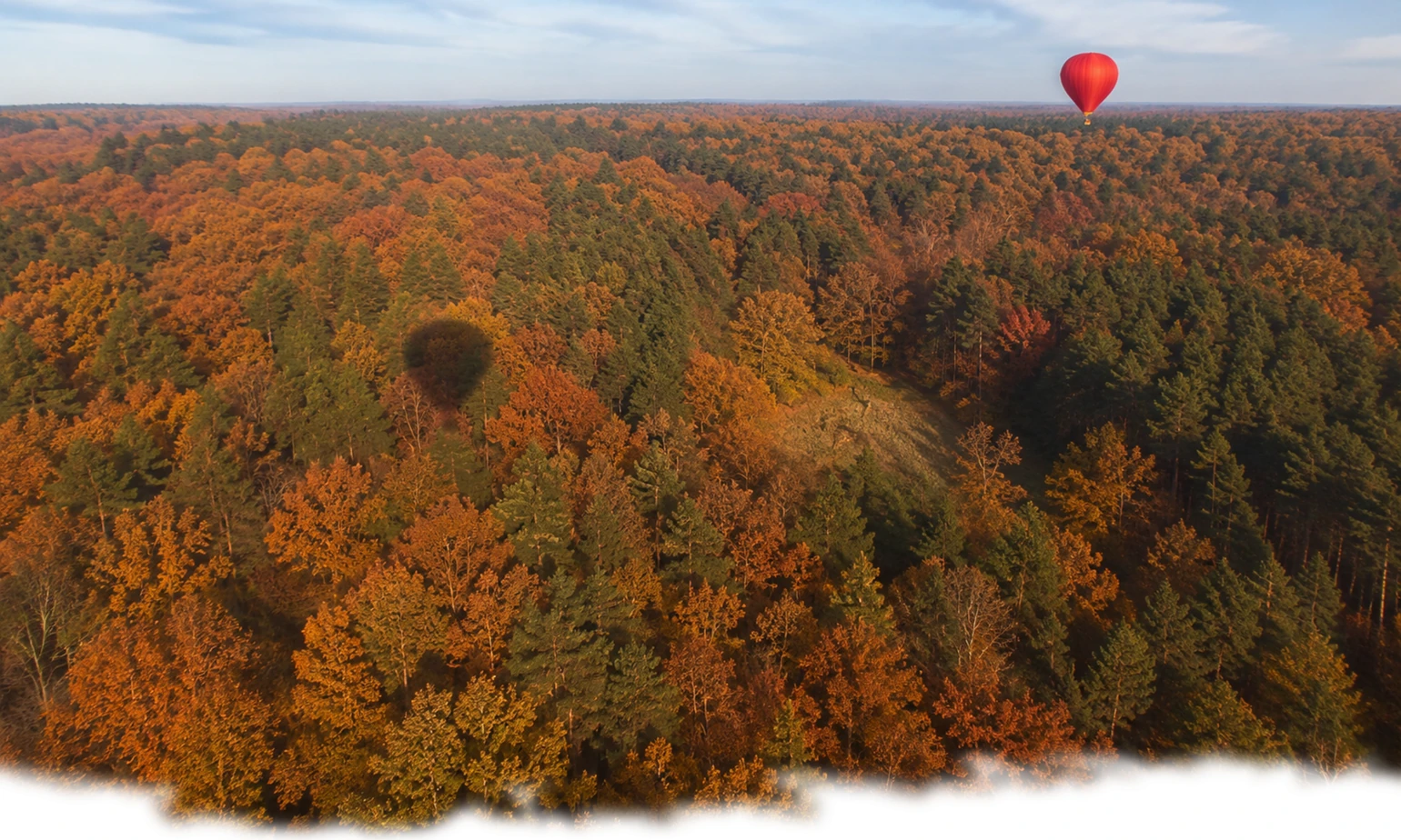 Hot air balloon flight from Brome, one of the closest launch locations to Ipswich