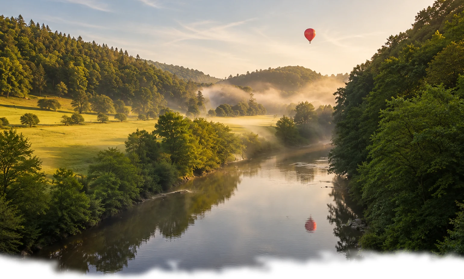 Hot air balloon flight over Cheltenham in Gloucestershire