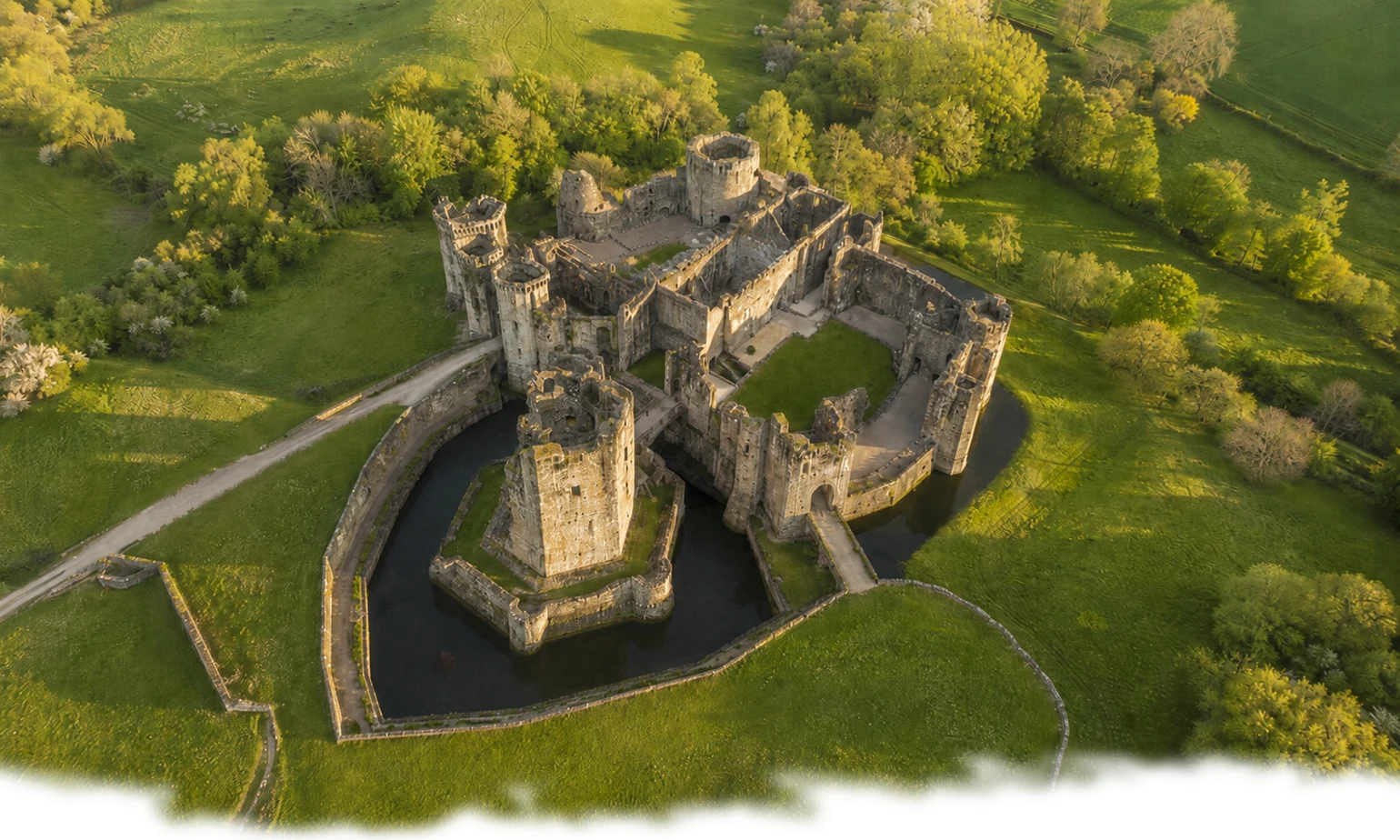 Hot air balloon flight over Llanarth-Raglan in Monmouthshire