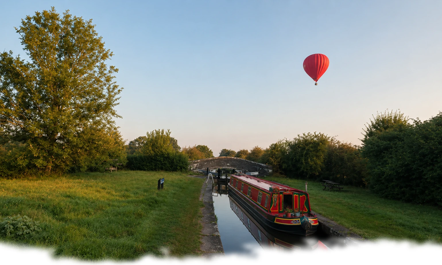 Hot air balloon flight from Nantwich, one of the closest launch locations to Wrexham