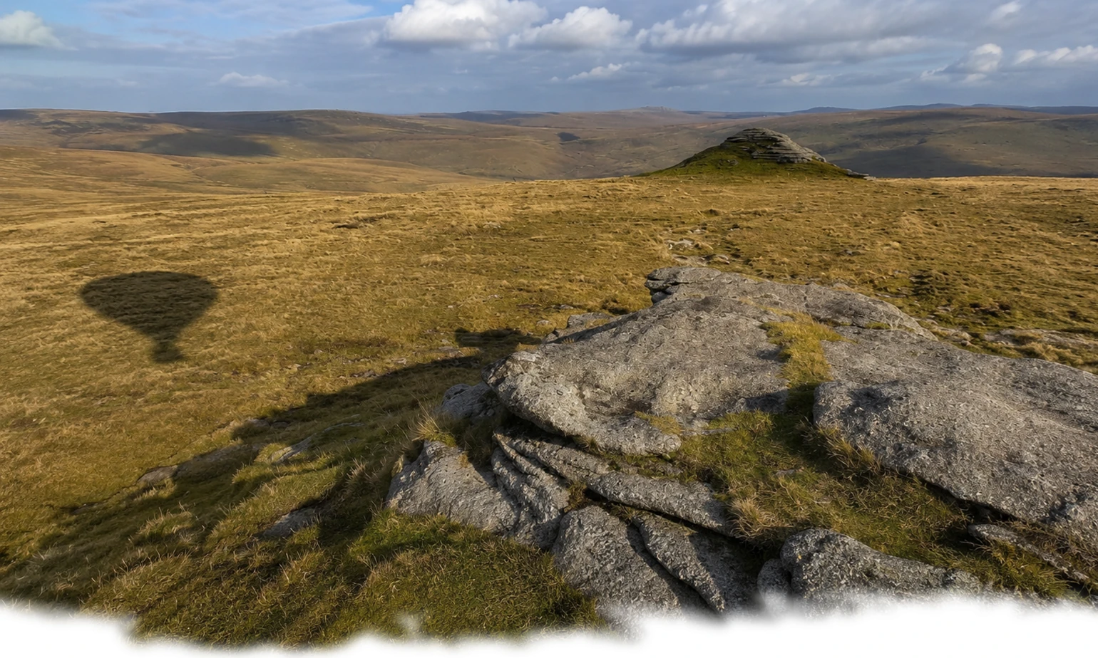 Hot air balloon flight over Okehampton in Devon