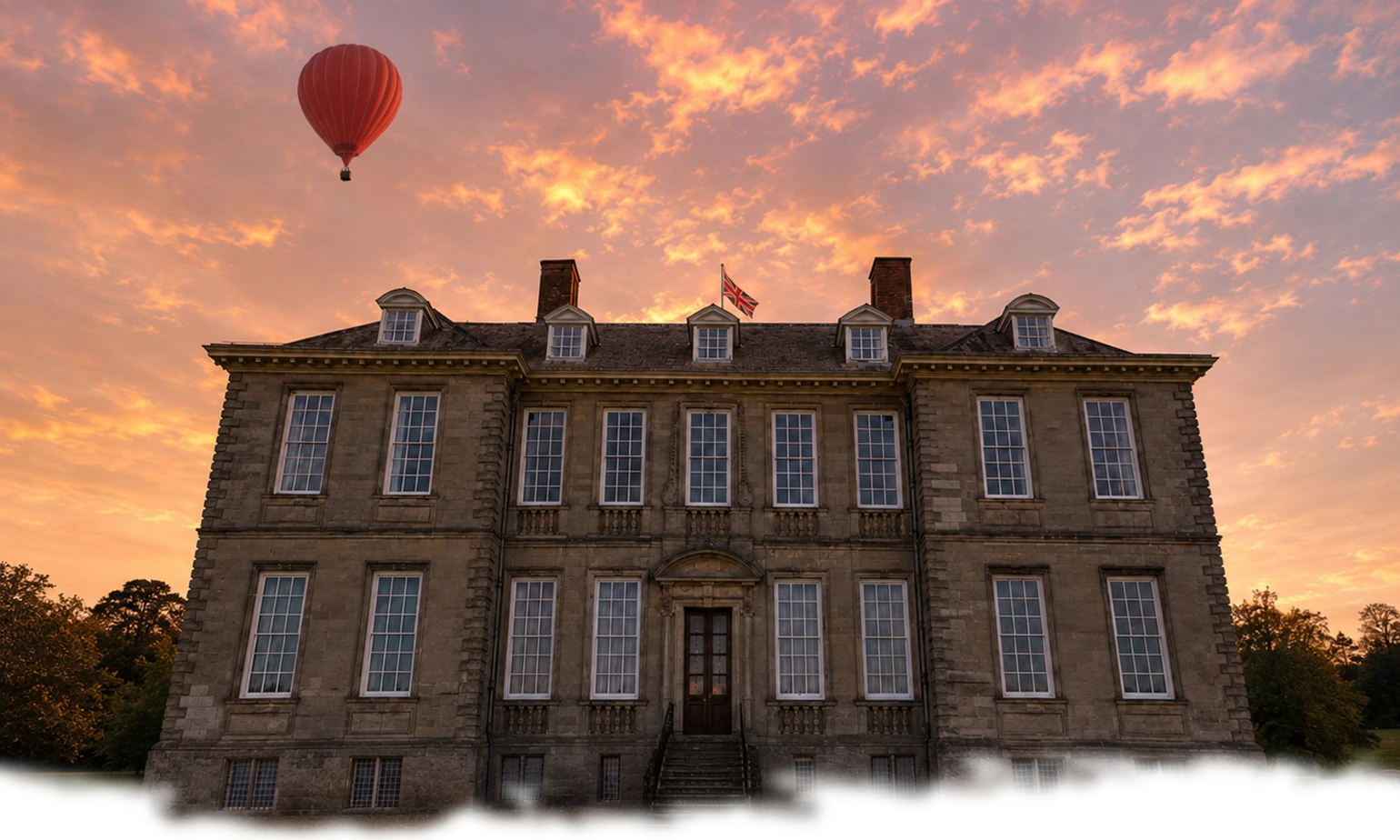 Hot air balloon flight from Stanford Hall, one of the closest launch locations to Kettering