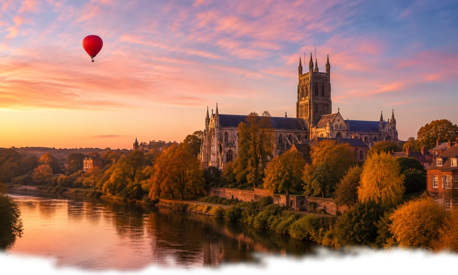 Hot air balloon flight from Worcester, one of the closest launch locations to Longbridge
