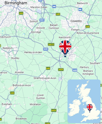 Map showing the Warwick hot air balloon launch area