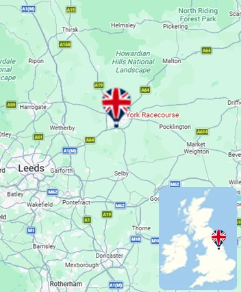 Map showing the York hot air balloon launch area